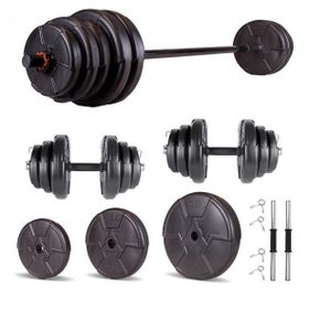 Ecgspor Hero Serisi 45 kg Dambıl Seti ve Halter Seti Ağırlık Fitness Seti