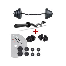 Ecgspor Hero Serisi 45 kg Z Bar Dambıl Seti ve Fitness Ağırlık Seti