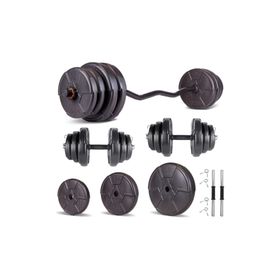Ecgspor Hero Serisi 45 kg Z Bar Dambıl Seti ve Fitness Ağırlık Seti