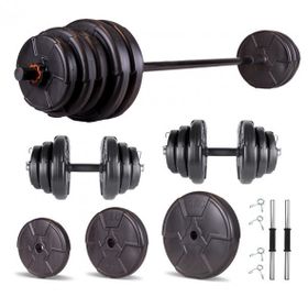 Ecgspor Hero Serisi 55 kg Dambıl Seti ve Halter Seti Ağırlık Fitness Seti