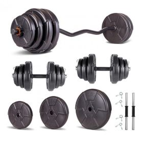 Ecgspor Hero Serisi 55 kg Z Bar Dambıl Seti ve Fitness Ağırlık Seti