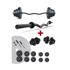 Ecgspor Hero Serisi 55 kg Z Bar Dambıl Seti ve Fitness Ağırlık Seti
