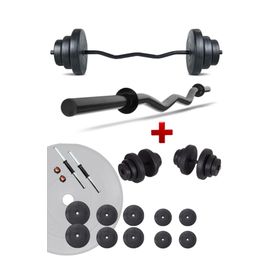 Ecgspor Hero Serisi 55 kg Z Bar Dambıl Seti ve Fitness Ağırlık Seti