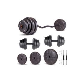 Ecgspor Hero Serisi 55 kg Z Bar Dambıl Seti ve Fitness Ağırlık Seti
