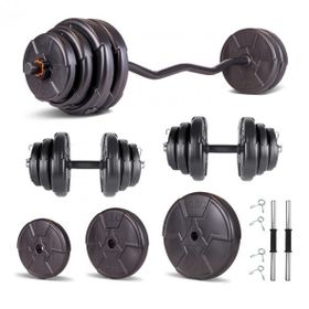 Ecgspor Hero Serisi 55 kg Z Bar Dambıl Seti ve Fitness Ağırlık Seti
