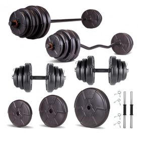 Ecgspor Hero Serisi 58 kg Z Bar Dambıl Seti ve Fitness Ağırlık Seti