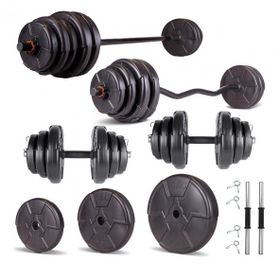 Ecgspor Hero Serisi 58 kg Z Bar Dambıl Seti ve Fitness Ağırlık Seti