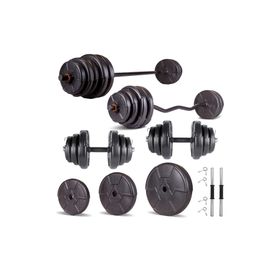 Ecgspor Hero Serisi 58 kg Z Bar Dambıl Seti ve Fitness Ağırlık Seti