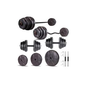 Ecgspor Hero Serisi 58 kg Z Bar Dambıl Seti ve Fitness Ağırlık Seti