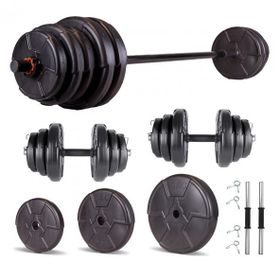 Ecgspor Hero Serisi 65 kg Dambıl Seti ve Halter Seti Ağırlık Fitness Seti