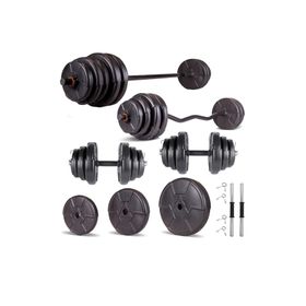 Ecgspor Hero Serisi 78 kg Z Bar Dambıl Seti ve Fitness Ağırlık Seti