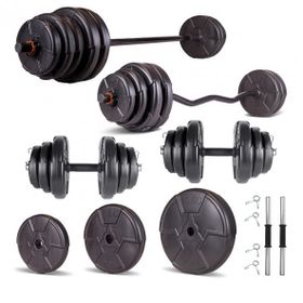 Ecgspor Hero Serisi 88 kg Z Bar Dambıl Seti ve Fitness Ağırlık Seti