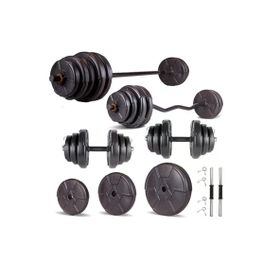 Ecgspor Hero Serisi 98 kg Z Bar Dambıl Seti ve Fitness Ağırlık Seti