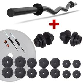 Ecgspor Z Bar 85 kg Dambıl Seti Ve Fitness Ağırlık Seti