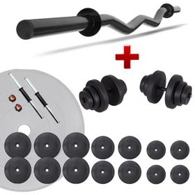Ecgspor Z Bar 95 kg Dambıl Seti Ve Fitness Ağırlık Seti