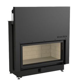 Echa Tech Düz 100x51 Asansörlü Çelik Şömine Haznesi