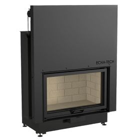 Echa Tech Düz 80x55 Asansörlü Çelik Şömine Haznesi