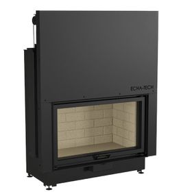 Echa Tech Düz 90x55 Asansörlü Çelik Şömine Haznesi