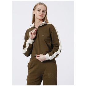 Ecko 121020023 Unlimited Dik Yaka Haki Kadın Sweatshirt