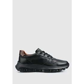 Eclipse Ürün Kodu:5599668301100 Siyah Deri Erkek Sneaker