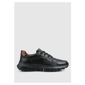 Eclipse Ürün Kodu:5599668301100 Siyah Deri Erkek Sneaker