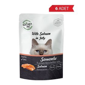 Eco 6x85 gr Natura Jöle İçinde Somonlu Kısırlaştırılmış Kedi Konservesi