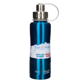 Eco Vessel Boulder Triple Insulated Bottle W/Screw Cap 0.75 lt Turkuaz Termos