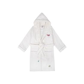 Ecocotton %100 Organik Pamuk Nakışlı Nina Kız Çocuk Bornoz