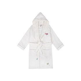 Ecocotton %100 Organik Pamuk Nakışlı Nina Kız Çocuk Bornoz