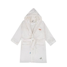 Ecocotton %100 Organik Pamuk Nakışlı Nina Kız Çocuk Bornoz