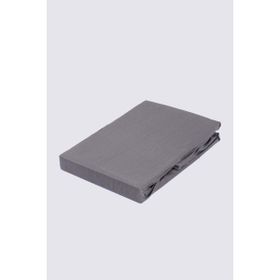 Ecocotton %100 Organik Pamuk Saten Antrasit 180x200 cm Battal Boy Lastikli Çarşaf