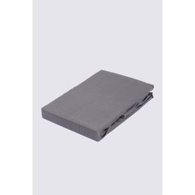 Ecocotton %100 Organik Pamuk Saten Antrasit 180x200 cm Battal Boy Lastikli Çarşaf