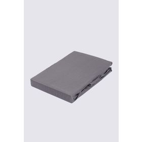 Ecocotton %100 Organik Pamuk Saten Antrasit 180x200 cm Battal Boy Lastikli Çarşaf