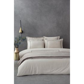 Ecocotton 240x220 cm Organik Pamuk Saten Gri Nevresim Takımı