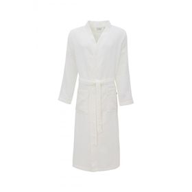 Ecocotton Alessa %100 Organik Pamuk Jakarlı Krem Erkek Pike Bornoz