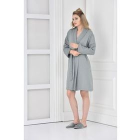 Ecocotton Alessa %100 Organik Pamuk Jakarlı Yeşil Kadın Pike Bornoz