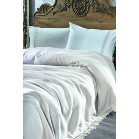 Ecocotton Alessa Krem Çift Kişilik Organik Pike Takımı
