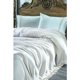 Ecocotton Alessa Krem Çift Kişilik Organik Pike Takımı