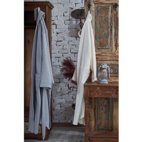 Ecocotton Alessa Krem Erkek Bornoz