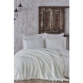 Ecocotton Alessa Organik Pamuk 220x240 cm Çift Kişilik Pike Seti