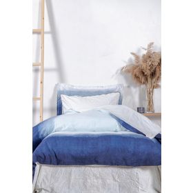 Ecocotton Alin Mavi 160x220 cm Tek Kişilik Nevresim Takımı