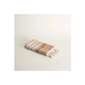 Ecocotton Arden Hardal-Bej 50x80 cm %100 Organik Pamuk Karışımlı Kenevir Havlu