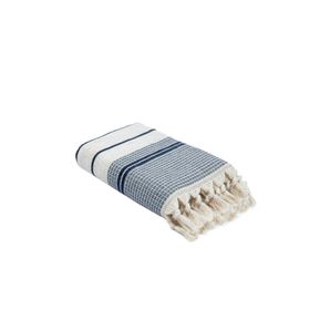 Ecocotton Arden Lacivert-Bej 50x80 cm %100 Organik Pamuk Karışımlı Kenevir Havlu