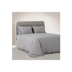 Ecocotton Ayda Çift Kişilik %100 Organik Pamuk Dokuma Gri 200x220 cm Nevresim Takımı