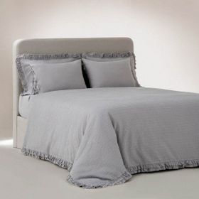 Ecocotton Ayda Çift Kişilik %100 Organik Pamuk Dokuma Gri 200x220 cm Nevresim Takımı