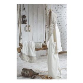 Ecocotton Ayliz Krem Kadın Bornoz