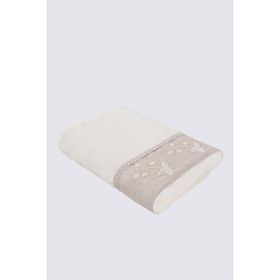 Ecocotton Ayliz Organik Pamuk El Krem 80x150 cm Banyo Havlusu