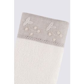 Ecocotton Ayliz Organik Pamuk Krem 50x90 cm El Yüz Havlusu