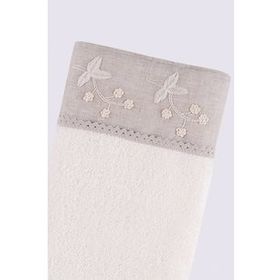 Ecocotton Ayliz Organik Pamuk Krem 50x90 cm El Yüz Havlusu