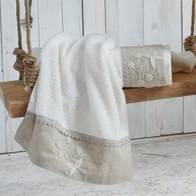 Ecocotton Ayliz Organik Pamuk Krem 50x90 cm El Yüz Havlusu